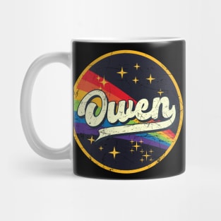 Owen // Rainbow In Space Vintage Grunge-Style Mug